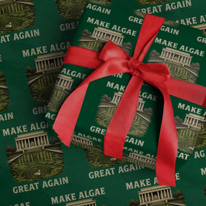 Make Algae Great Again Wrapping Paper Roll Funny Lincoln Memorial Reflecting Pool