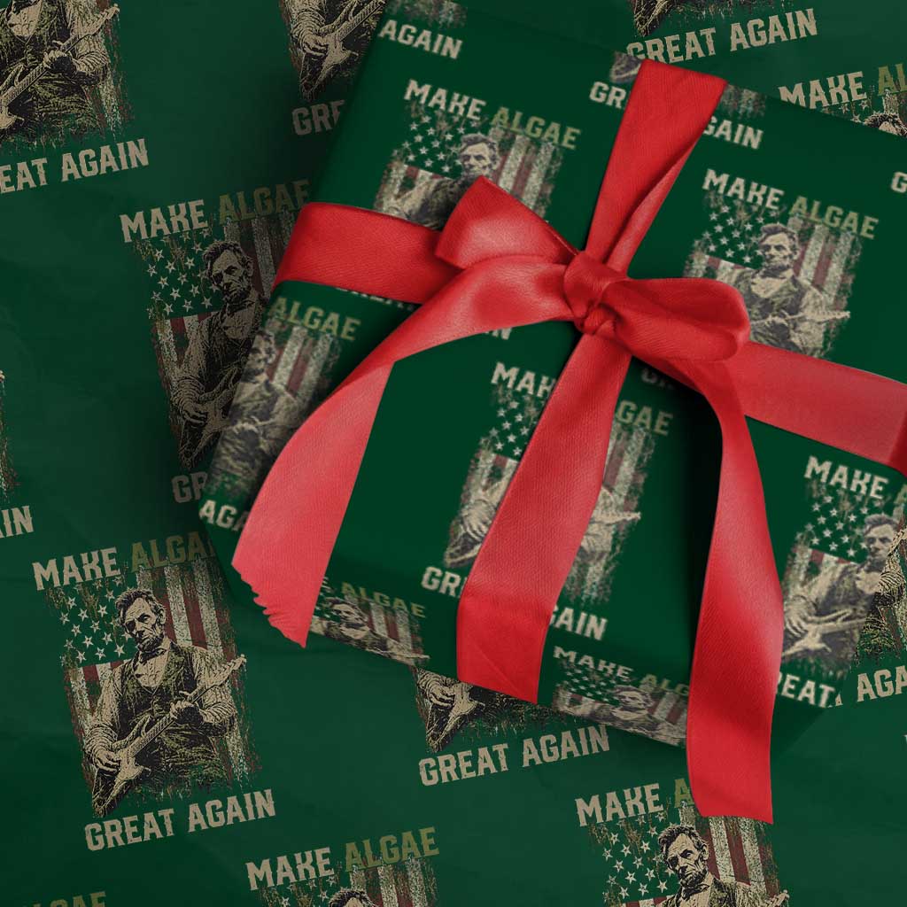Make Algae Great Again Wrapping Paper Roll Funny Lincoln Political Satire Humor TS14 Green Print Your Wear