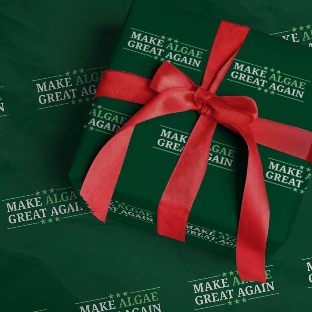 Make Algae Great Again Wrapping Paper Roll Funny Political Satire Lincoln Reflecting Pool