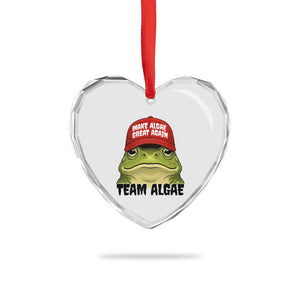 Make Algae Great Again Heart Crystal Glass Ornament Funny Political Satire Nature Lover Gift TS14 Print Your Wear
