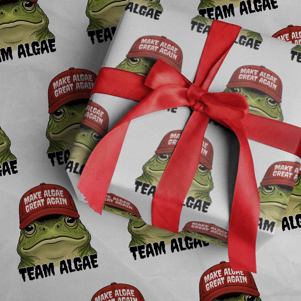 Make Algae Great Again Wrapping Paper Roll Funny Political Satire Nature Lover Gift TS14 White Print Your Wear