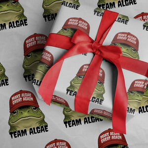 Make Algae Great Again Wrapping Paper Roll Funny Political Satire Nature Lover Gift TS14 White Print Your Wear