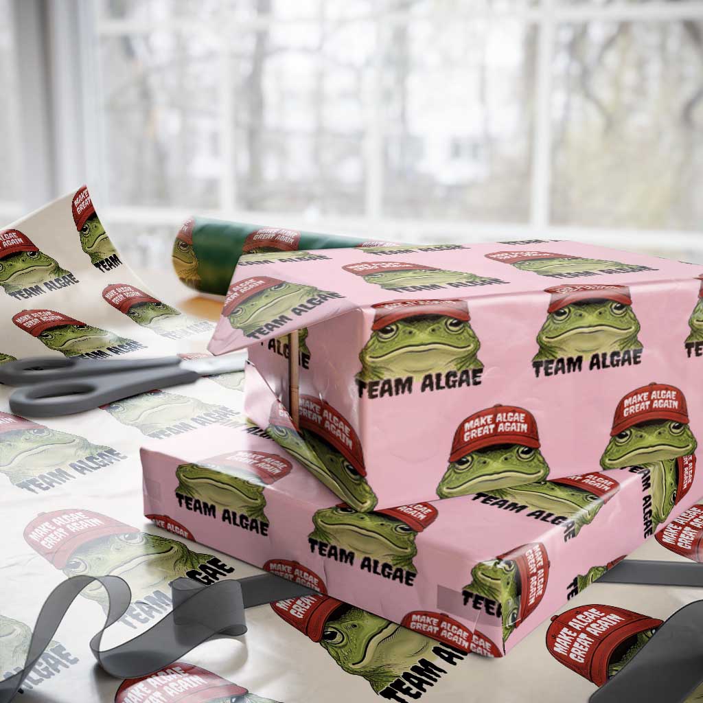 Make Algae Great Again Wrapping Paper Roll Funny Political Satire Nature Lover Gift TS14 Light Pink Print Your Wear
