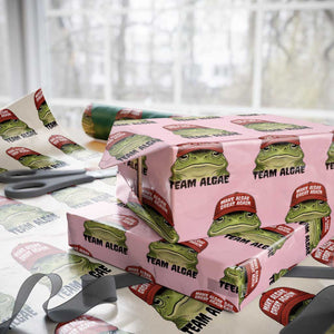 Make Algae Great Again Wrapping Paper Roll Funny Political Satire Nature Lover Gift TS14 Light Pink Print Your Wear