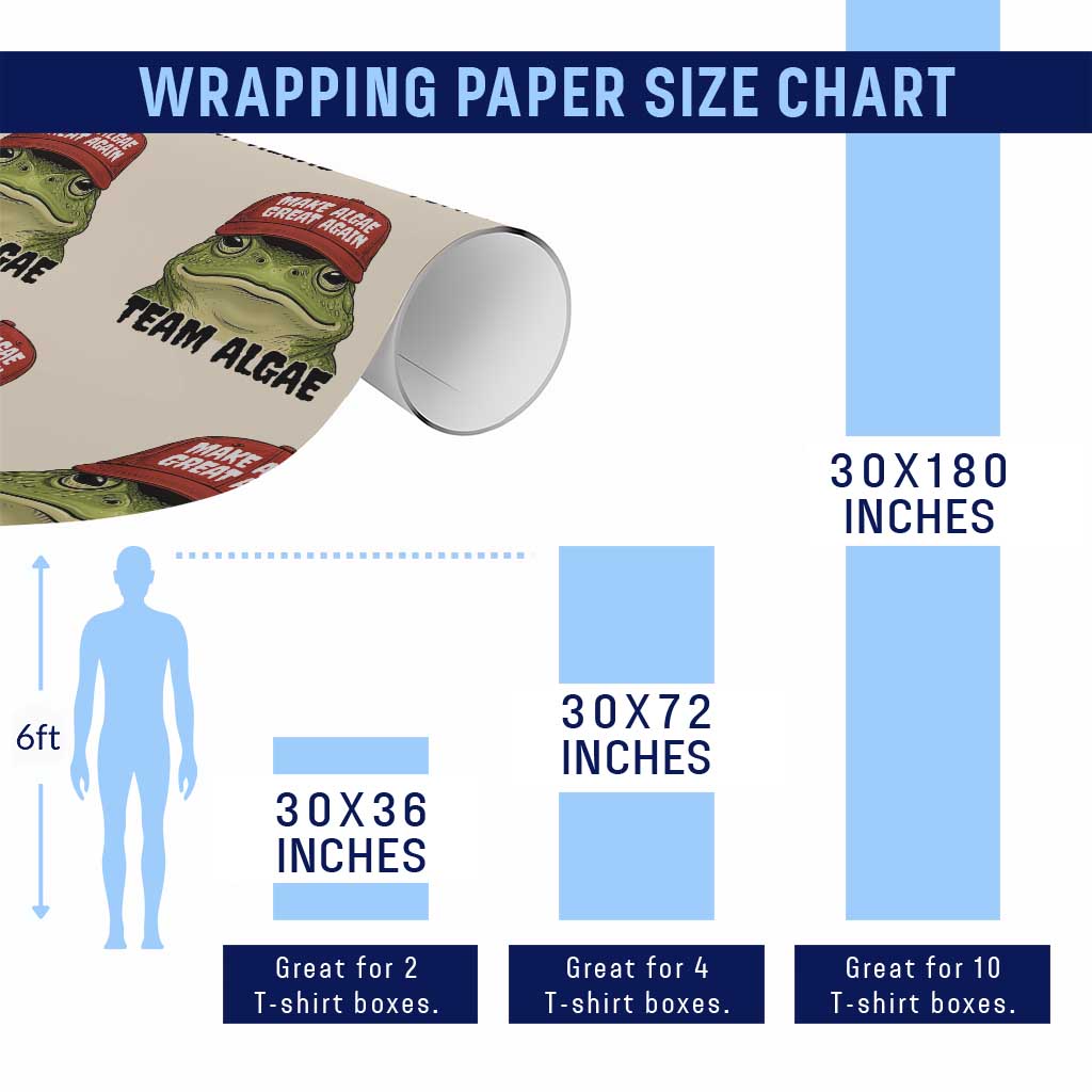 Make Algae Great Again Wrapping Paper Roll Funny Political Satire Nature Lover Gift TS14 Print Your Wear