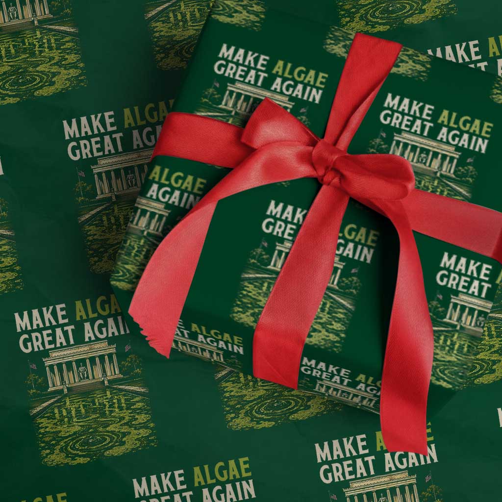 Make Algae Great Again Lincoln Memorial Reflecting Pool Graphic Wrapping Paper Roll Funny Washington DC Viral Swamp Meme