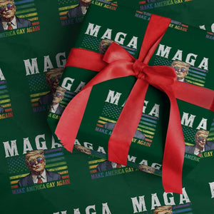 Make America Gay Again Wrapping Paper Roll LGBTQ Political Satire