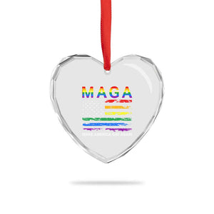 Make America Gay Again LGBTQ Pride Heart Crystal Glass Ornament Funny Political Pride Graphic TS12 Print Your Wear