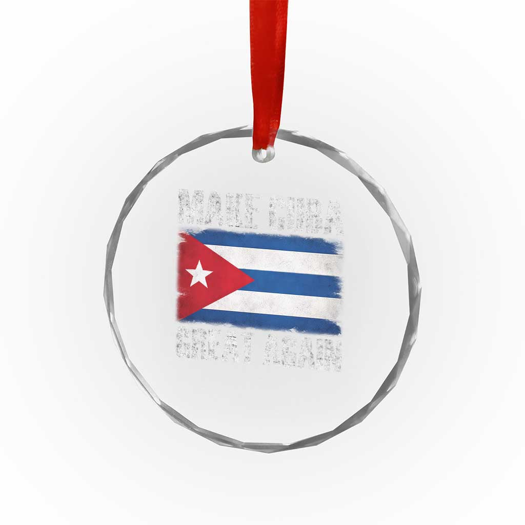 Make Cuba Great Again Crystal Glass Ornament Vintage Cuban Map TS11 Print Your Wear