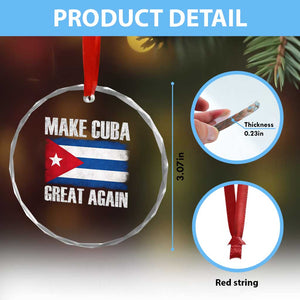 Make Cuba Great Again Crystal Glass Ornament Vintage Cuban Map TS11 Print Your Wear