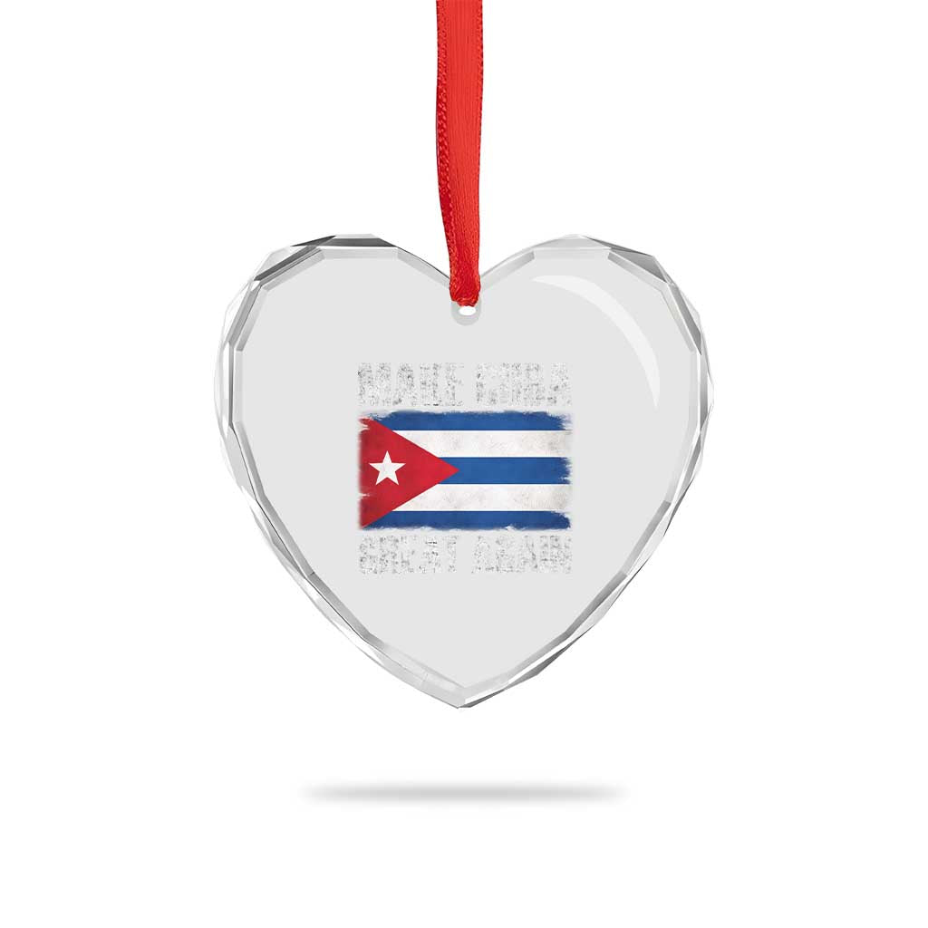 Make Cuba Great Again Heart Crystal Glass Ornament Vintage Cuban Map TS11 Print Your Wear