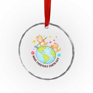 Make Everyday Earth Day Crystal Glass Ornament Funny Cat Lover Gift TS12 Print Your Wear