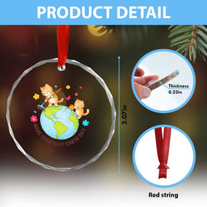 Make Everyday Earth Day Crystal Glass Ornament Funny Cat Lover Gift TS12 Print Your Wear