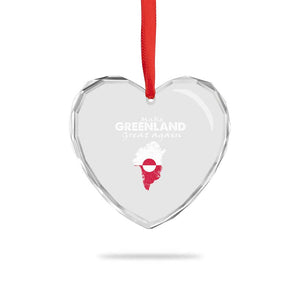 Make Greenland Great Again Heart Crystal Glass Ornament Act USA 51st State Greenland TS11 Print Your Wear