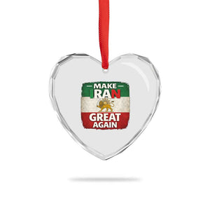 Make Iran Great Again Heart Crystal Glass Ornament MIGA Vintage Persian Lion Flag TS11 Print Your Wear