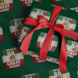Make Iran Great Again Wrapping Paper Roll MIGA Vintage Persian Lion Flag TS11 Green Print Your Wear