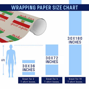 Make Iran Great Again Wrapping Paper Roll Vintage Lion and Sun Flag Patriotic Iranian Pride TS02 Print Your Wear
