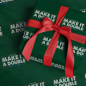 Make It A Double Twin Dad Wrapping Paper Roll Soon to Be Daddy Funny Father's Day TS11 Green Print Your Wear