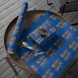 Make New York Great Again Wrapping Paper Roll Retro Wave Graphic TS12 Blue Print Your Wear