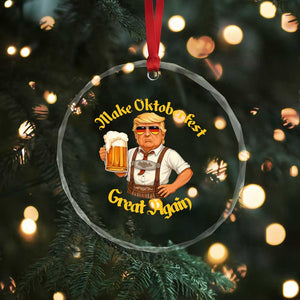 Make Oktoberfest Great Again Crystal Glass Ornament Funny Trump Bavarian Beer Festival Drinking Party TS02 Print Your Wear