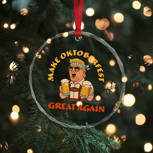 Make Oktoberfest Great Again Crystal Glass Ornament Funny Trump Bavarian Costume Party Beer Festival TS02 Print Your Wear