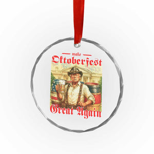 Make Oktoberfest Great Again Crystal Glass Ornament Funny Trump Patriotic Beer Festival Parody TS02 Print Your Wear