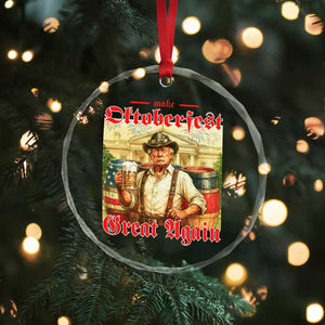 Make Oktoberfest Great Again Crystal Glass Ornament Funny Trump Patriotic Beer Festival Parody TS02 Print Your Wear