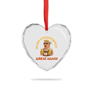 Make Oktoberfest Great Again Heart Crystal Glass Ornament Funny Trump Bavarian Costume Party Beer Festival TS02 Print Your Wear
