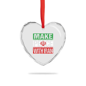 Make Peace With Iran Heart Crystal Glass Ornament Peace Pacifist Stop War In Middle East TS11 Print Your Wear