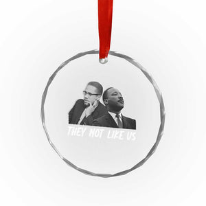Malcolm X and MLK Crystal Glass Ornament They Not Like Us TS02 Print Your Wear