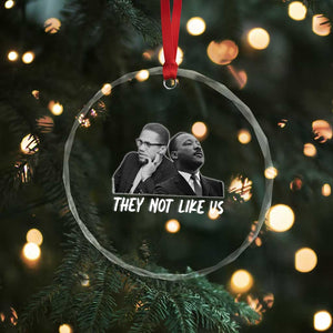 Malcolm X and MLK Crystal Glass Ornament They Not Like Us TS02 Print Your Wear
