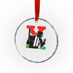Malcolm X Crystal Glass Ornament By Any Means Necessary TS14 Print Your Wear