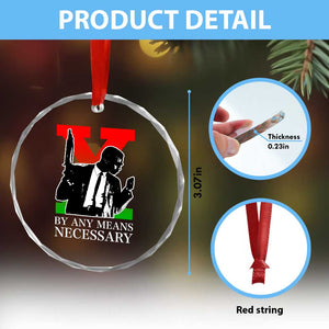 Malcolm X Crystal Glass Ornament By Any Means Necessary TS14 Print Your Wear