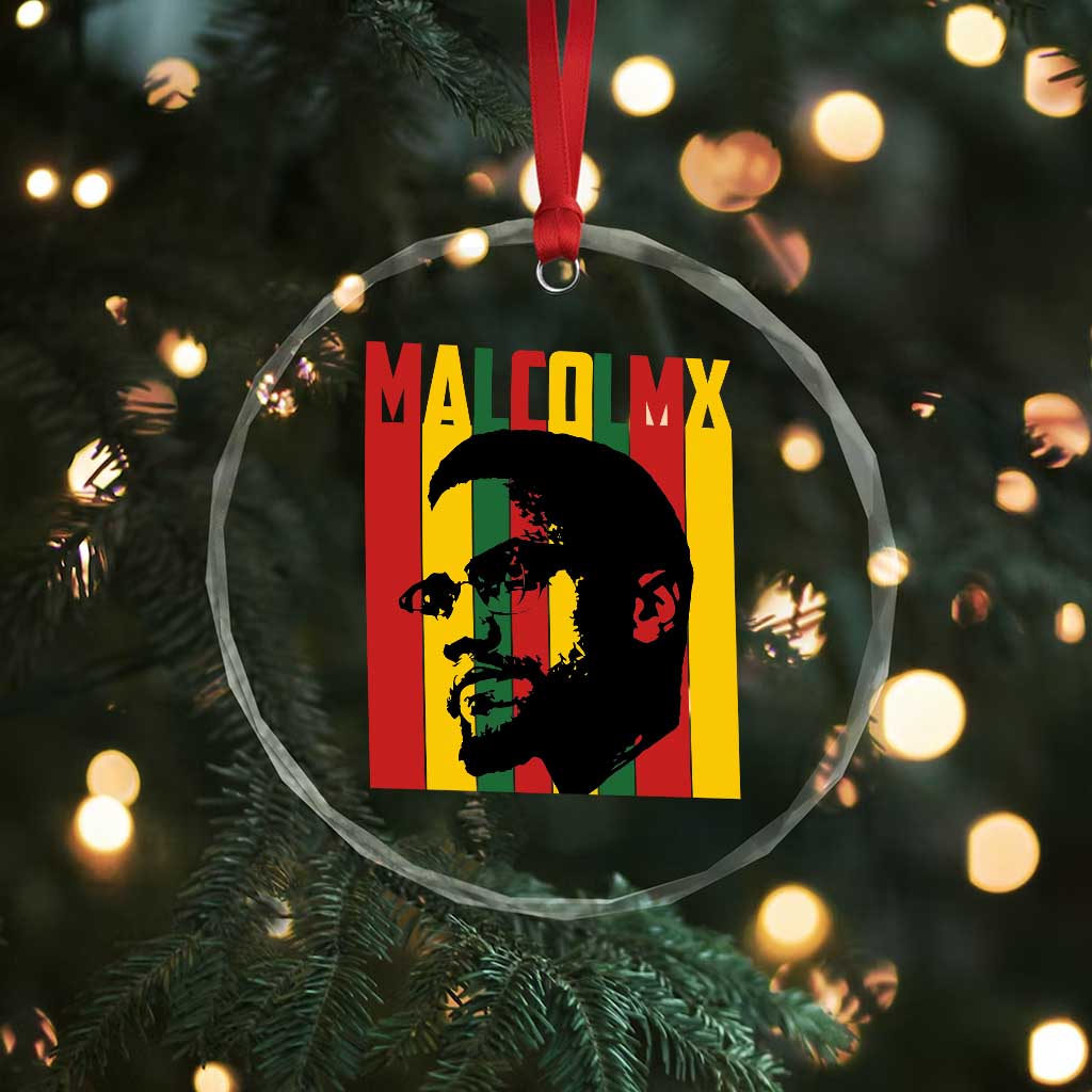 Malcolm X Crystal Glass Ornament Pan African Flag Black History TS14 Print Your Wear