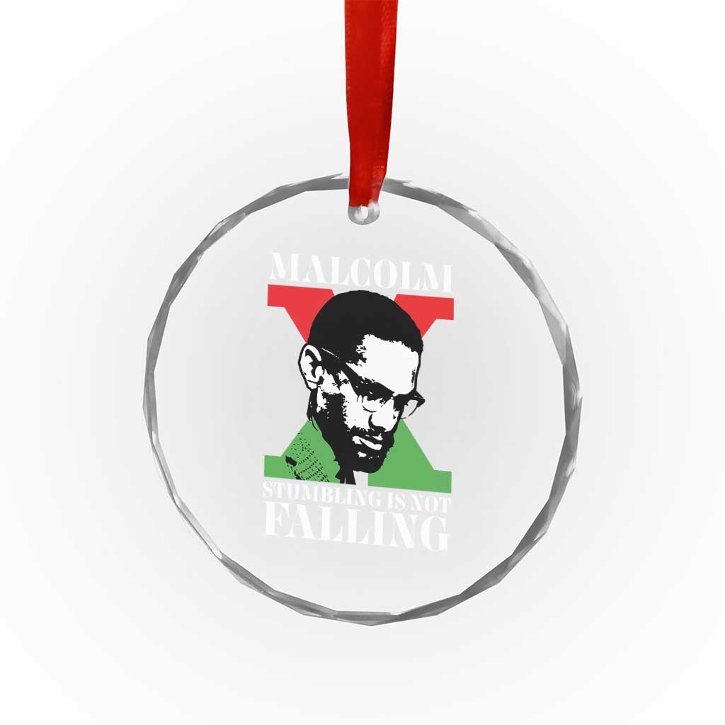 Malcolm X Crystal Glass Ornament Stumbling Is Not Falling Black History Leader TS12 Print Your Wear
