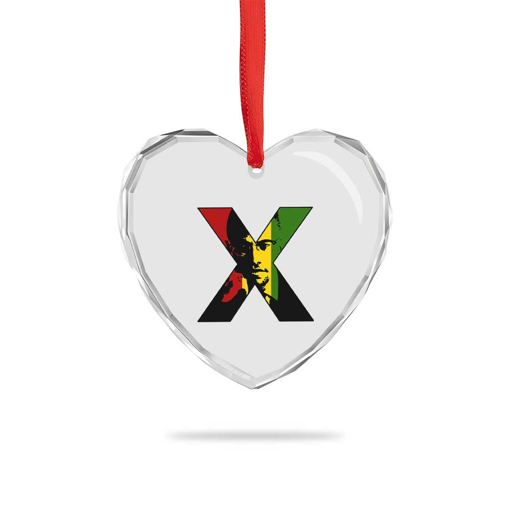 Malcolm X Heart Crystal Glass Ornament African American Heritage Gift TS12 Print Your Wear