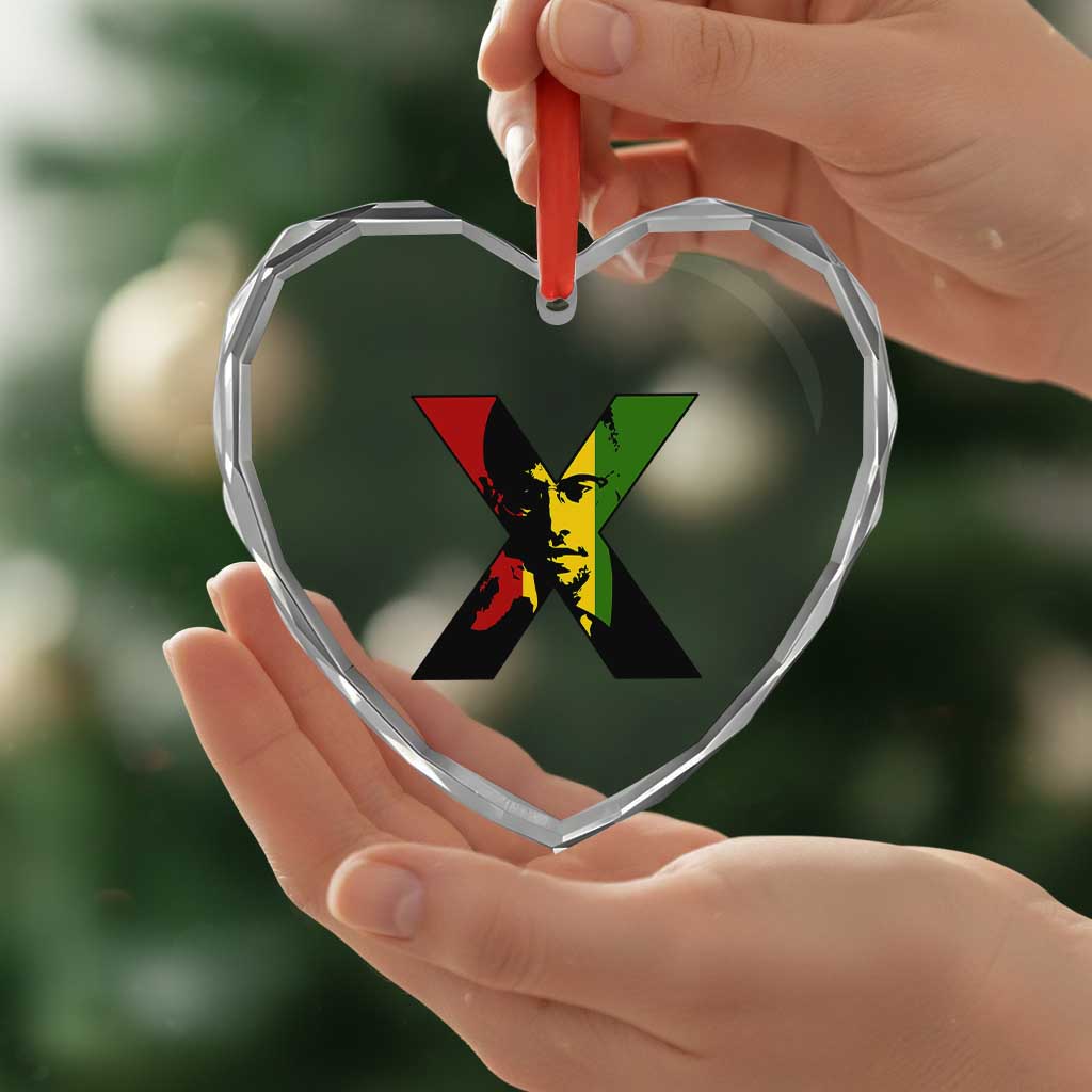 Malcolm X Heart Crystal Glass Ornament African American Heritage Gift TS12 Print Your Wear