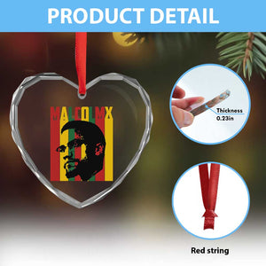 Malcolm X Heart Crystal Glass Ornament Pan African Flag Black History TS14 Print Your Wear