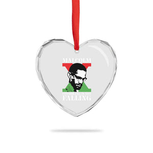Malcolm X Heart Crystal Glass Ornament Stumbling Is Not Falling Black History Leader TS12 Print Your Wear