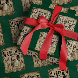 Malcolm X Historical Newspaper Wrapping Paper Roll Stumbling Is Not Falling Black History TS12 Green Print Your Wear