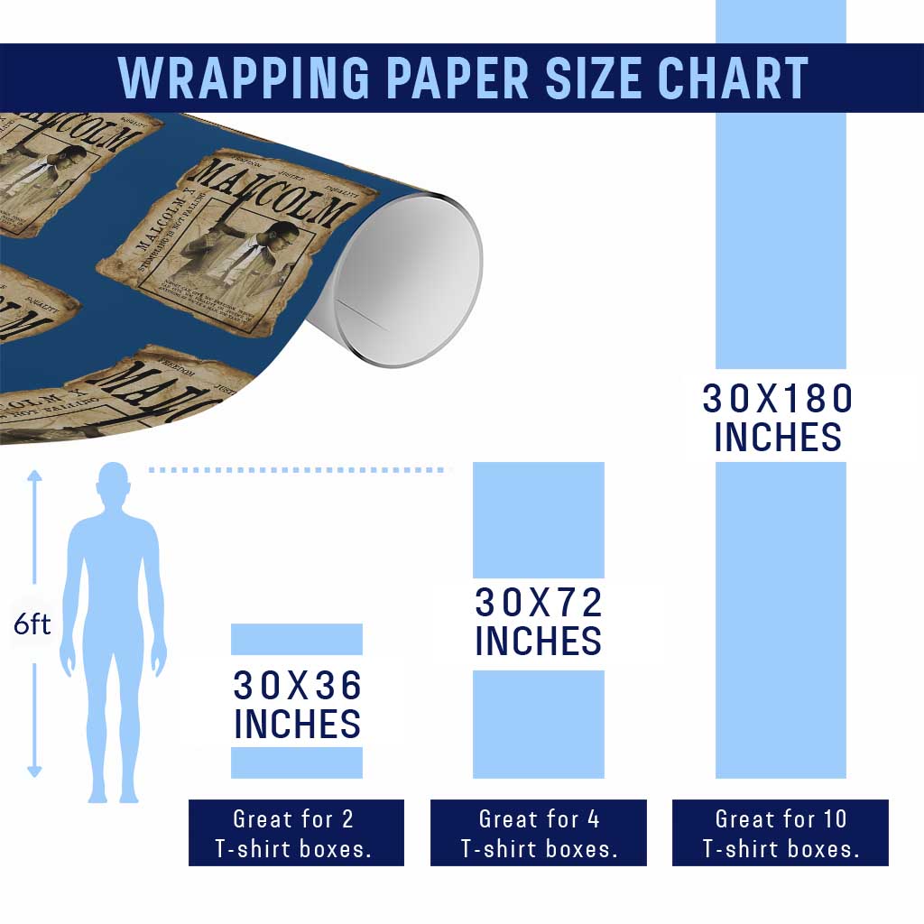 Malcolm X Historical Newspaper Wrapping Paper Roll Stumbling Is Not Falling Black History TS12 Print Your Wear