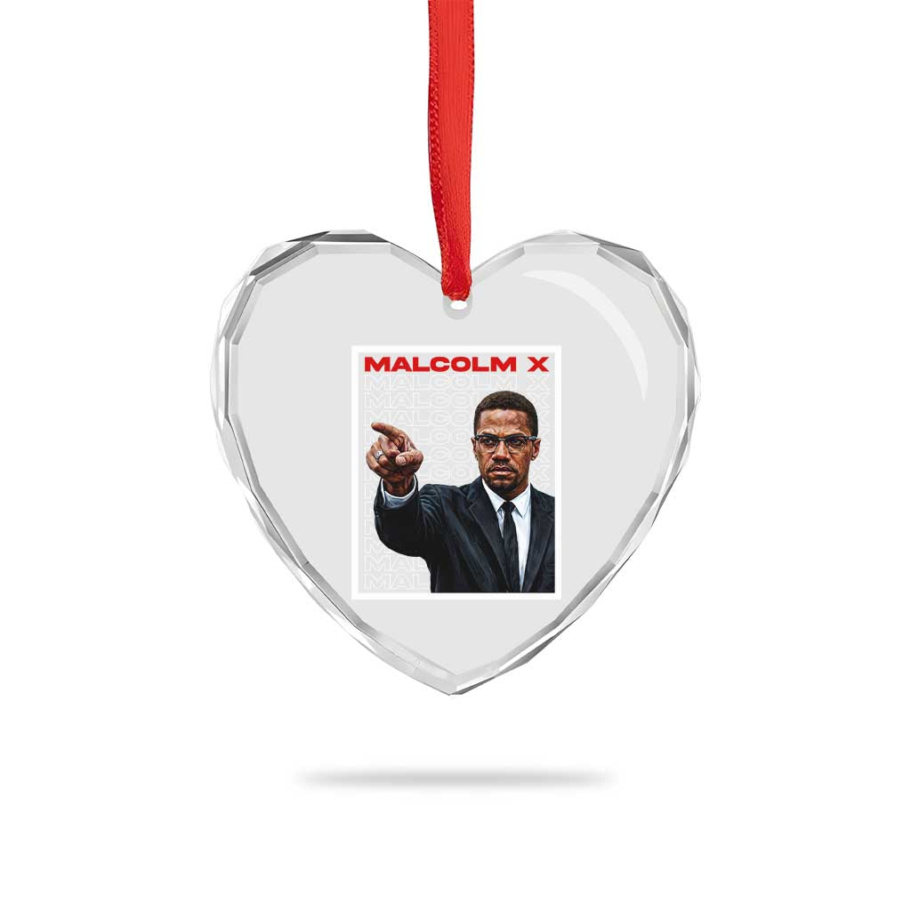 Malcolm X Legend Heart Crystal Glass Ornament African American Activist Legacy TS12 Print Your Wear