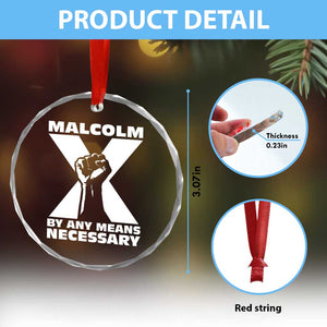 Malcolm X Power Fist Crystal Glass Ornament Civil Rights Leader Pride Bold Statement TS02 Print Your Wear