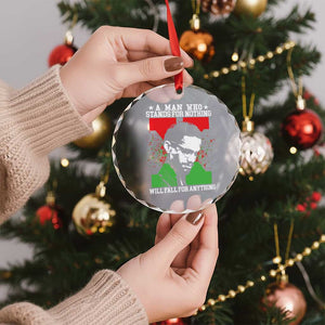 Malcolm X Quote Crystal Glass Ornament Retro A Man Who Stands for Nothing Black History TS10 Print Your Wear