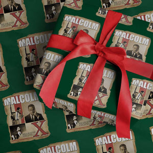 Malcolm X Quote Wrapping Paper Roll Nobody Can Give You Freedom Take It TS12 Green Print Your Wear
