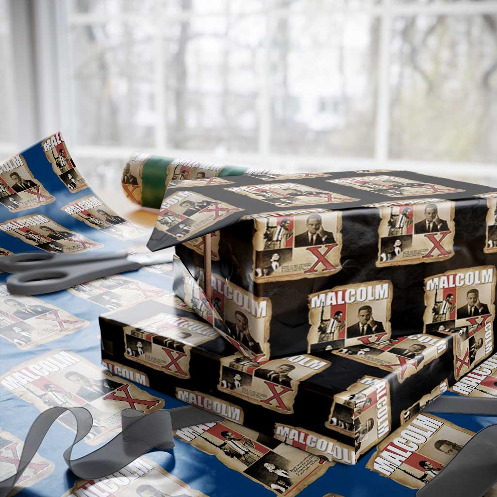 Malcolm X Quote Wrapping Paper Roll Nobody Can Give You Freedom Take It TS12 Black Print Your Wear