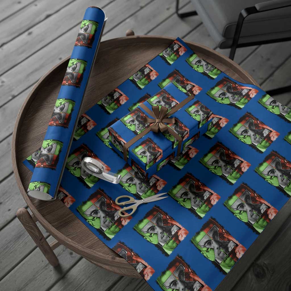 Malcolm X Wrapping Paper Roll Black History Month TS10 Blue Print Your Wear