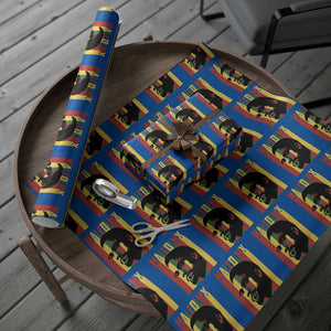 Malcolm X Wrapping Paper Roll Pan African Flag Black History TS14 Blue Print Your Wear