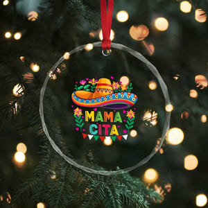 Mama Cita Crystal Glass Ornament Cinco De Mayo Mexican Mom Flower Sombrero TS14 Print Your Wear