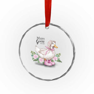 Mama Goose Est 2025 Crystal Glass Ornament Vintage New Mom Mothers Day TS02 Print Your Wear